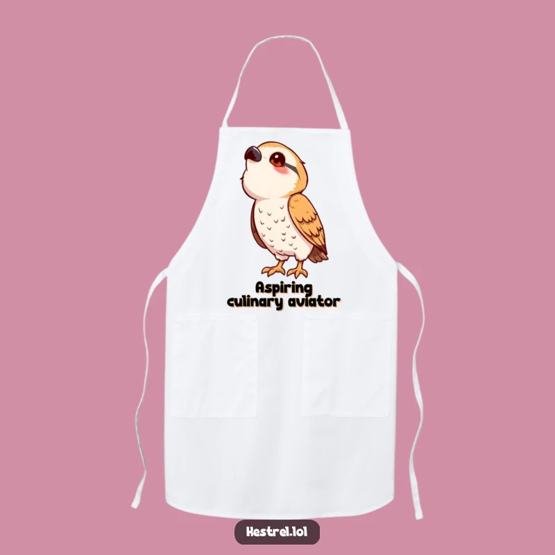 Funny Kestrel Apron: Cute Curious Chef Bird Kitchen Wear, Playful Gift