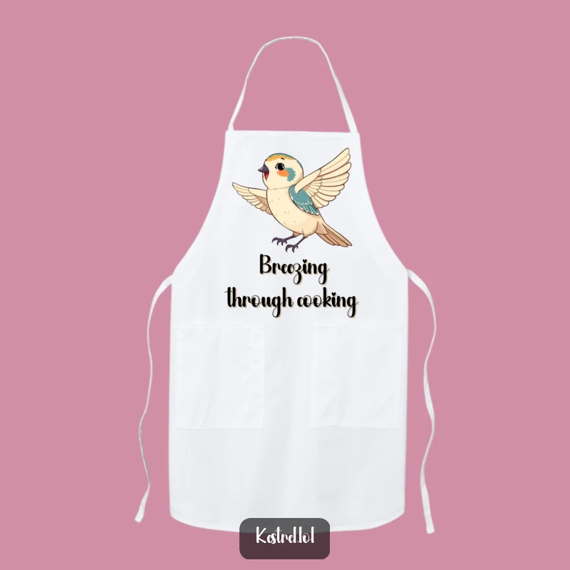 Funny Kestrel Apron: Cook with Gentle Joy, Featuring a Falcon in the Breeze