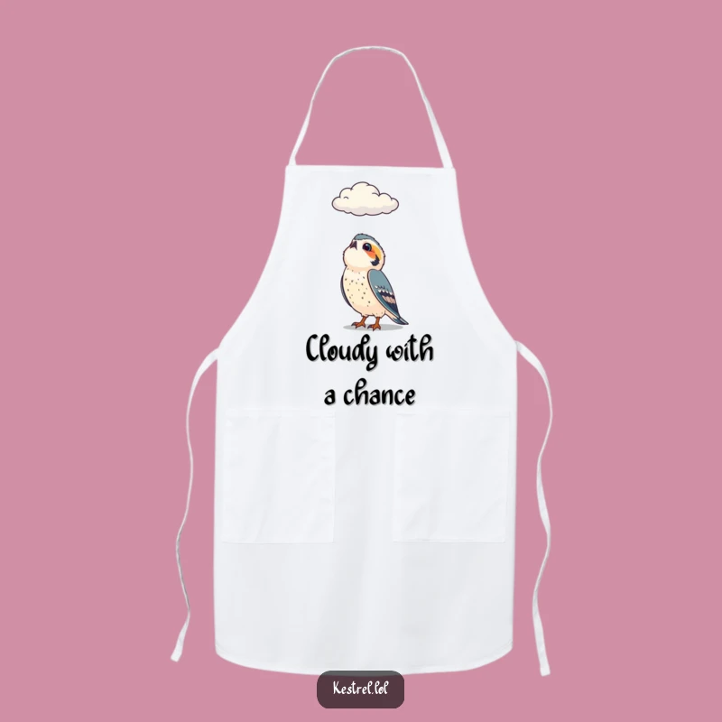 Funny Kestrel Apron: Cook with Curiosity and Cloud Watching!