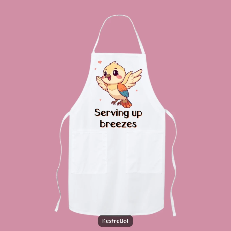 Funny Gleeful Kestrel Apron - Cook Up Fun with a Playful Breeze!