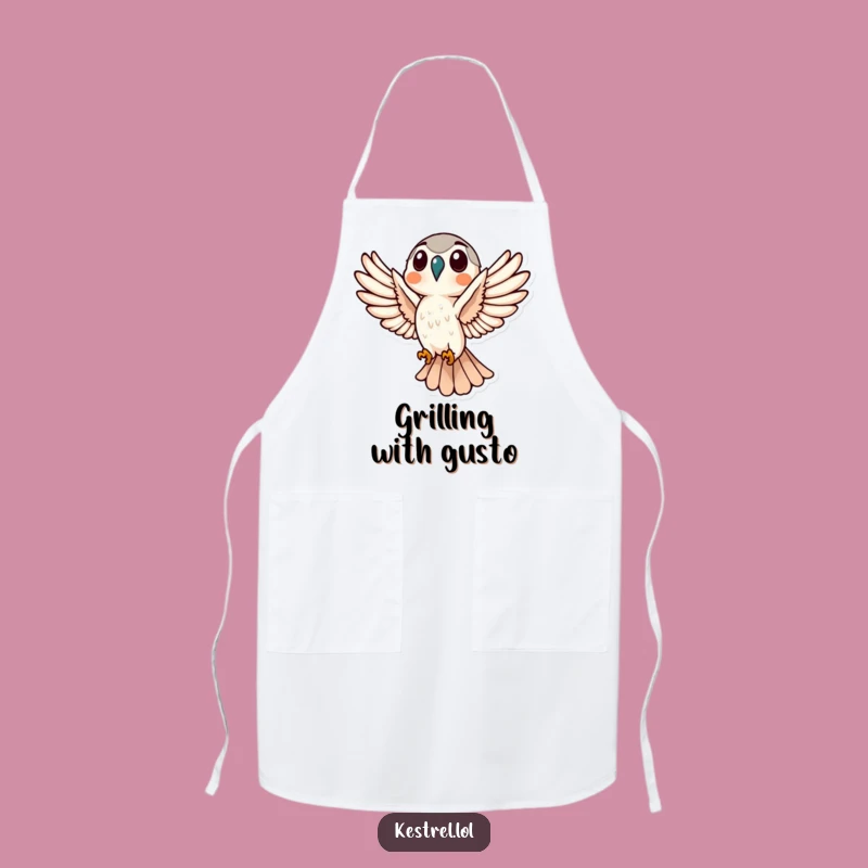 Funny Kestrel Flight Apron: Culinary Adventures with Humor