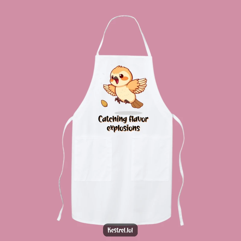 Funny Kestrel Seed Chase Apron: Playful Kitchen Wear, Hilarious Chef Funny Gift