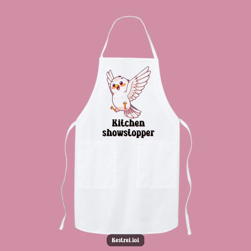Funny Kestrel Trick Apron - Chef's Joyful Bird Kitchen Gift