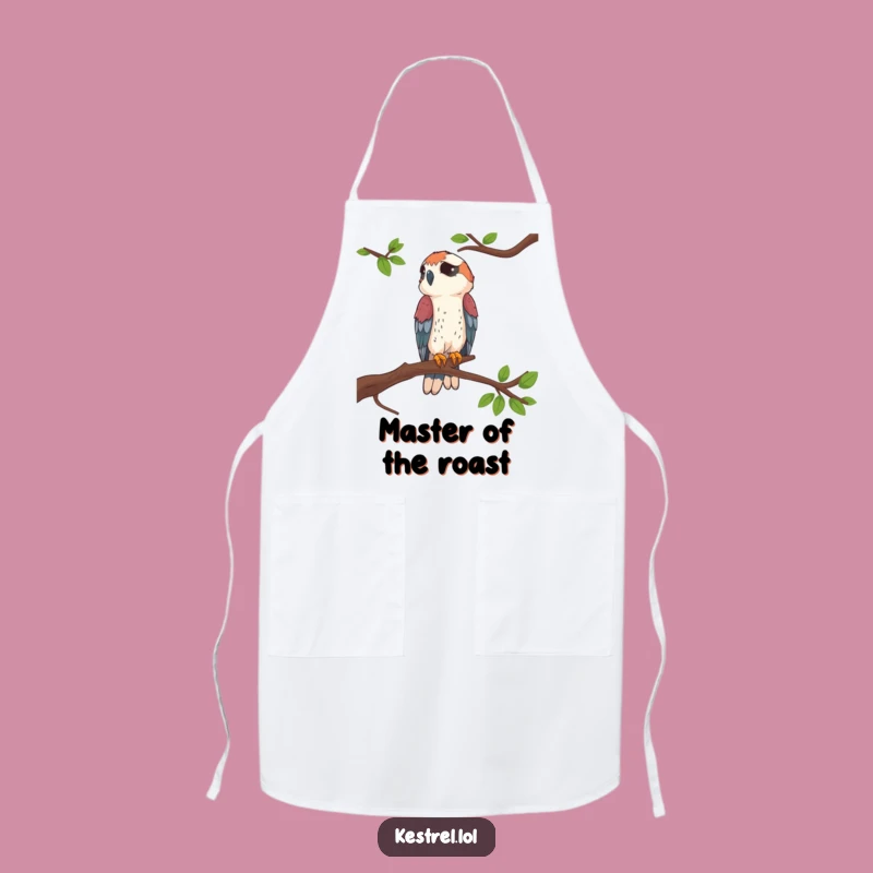 Funny Kestrel Perched Apron: Kitchen Humor for Bird Lovers