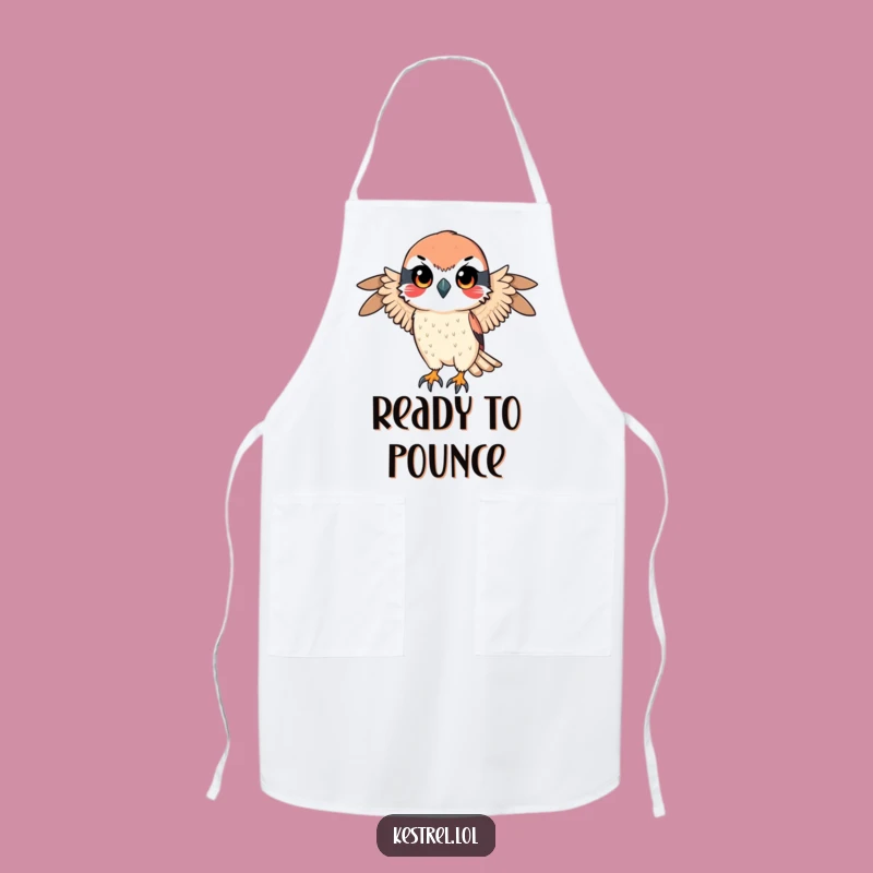 Funny Determined Kestrel Apron: Focused Chef's Gear, Perfect Funny Gift for Precision