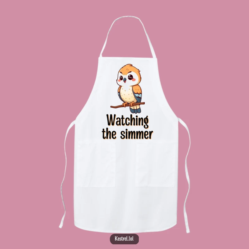 Funny Winking Kestrel Apron: Playful Scout for the Kitchen