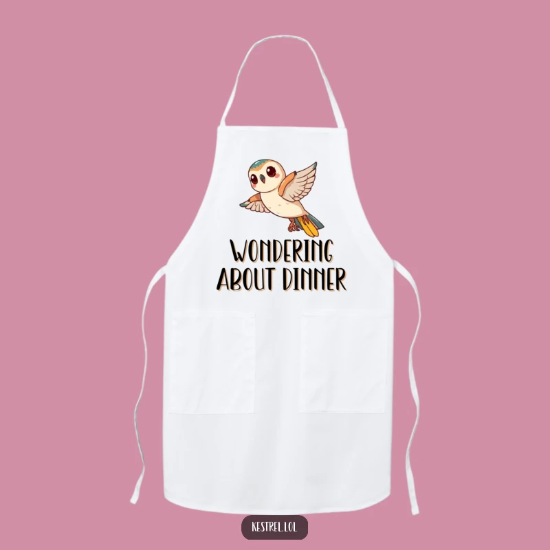 Funny Kestrel Head Tilt Apron: Curious Kitchen Wear, Hilarious Chef Funny Gift