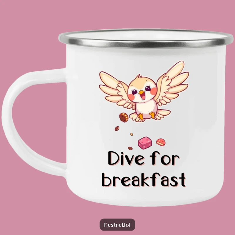 Durable Funny Kestrel Dive Camping Mug - Outdoor Adventure Gift