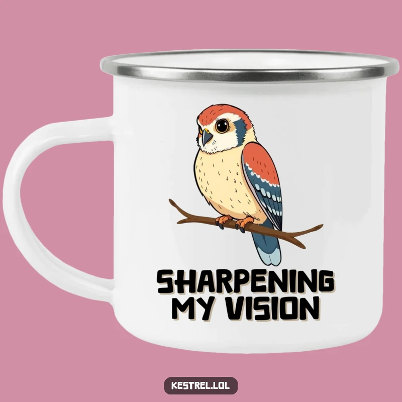 Funny Kestrel Focus Camping Mug: Stay Sharp on Your Adventures!