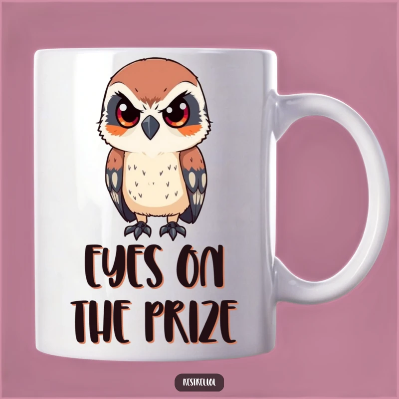 Funny Kestrel Mug: Focused Hunter Design for Bird Lovers and Sharp Minds