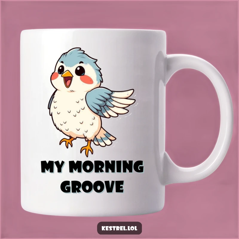 Funny Kestrel Dance Mug: Sip with Joyful, Windy Humor!