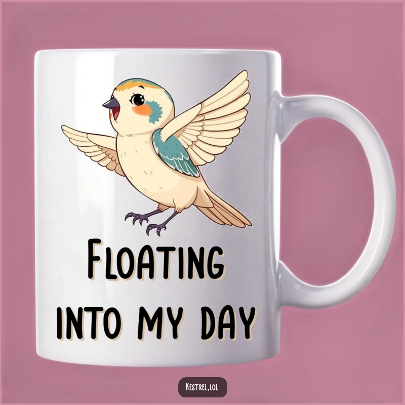 Funny Kestrel Mug: Catching the Breeze, Perfect Humorous Gift for Nature Lovers