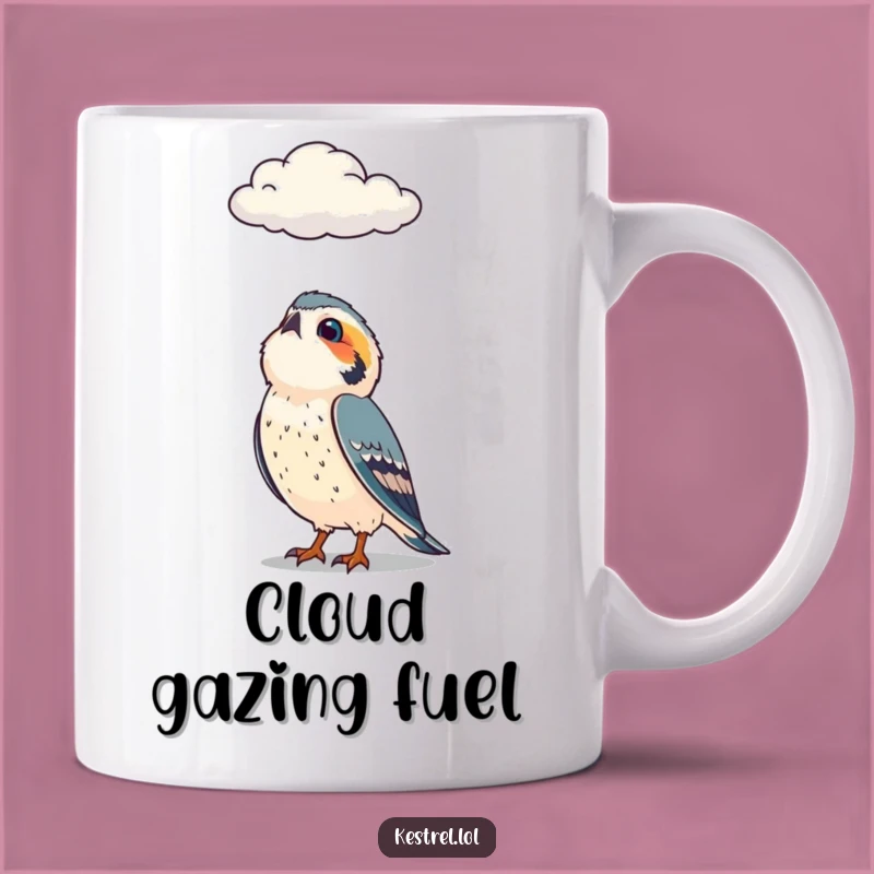 Funny Kestrel Mug: Curious Gaze, Cloud Watching, Perfect Funny Gift!