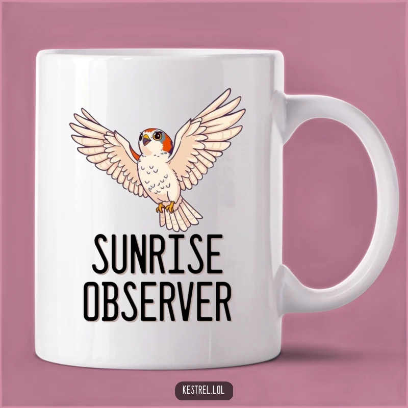 Funny Kestrel Mug - Majestic Bird of Prey Gift for Viewers