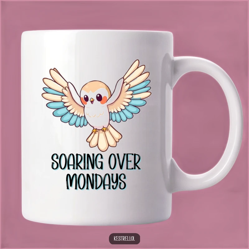 Funny Kestrel Glide Mug: Effortless Flight Art, Perfect Gift!
