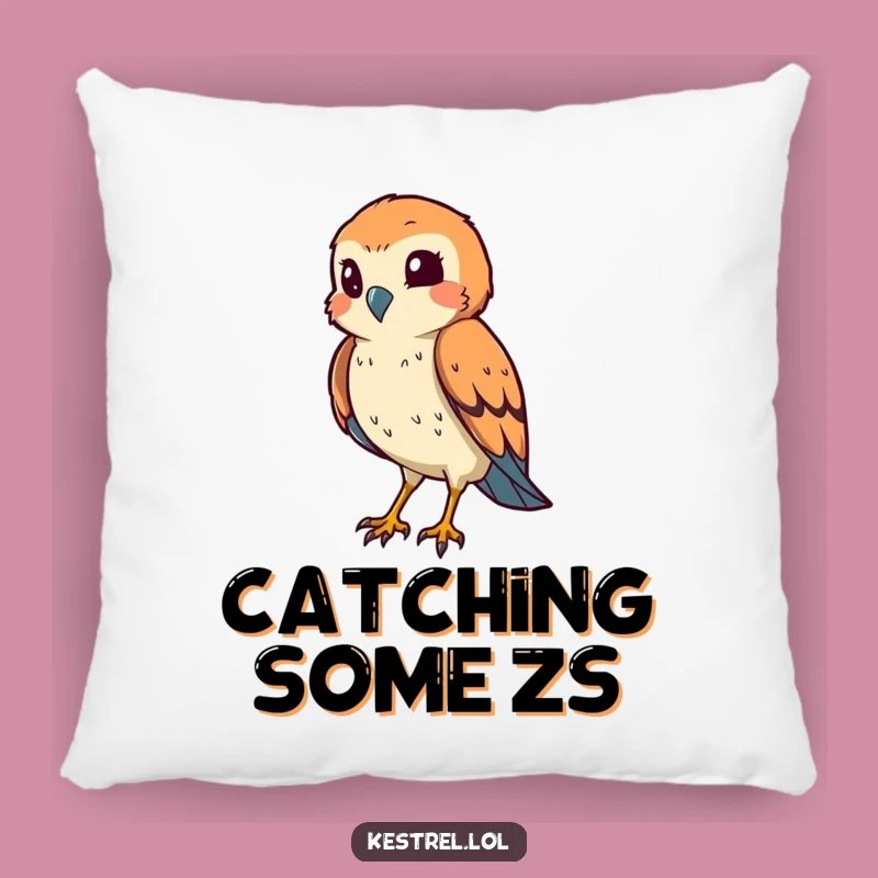 Funny Kestrel Hunter Pillow: Snuggle Up with This Playful Predator!