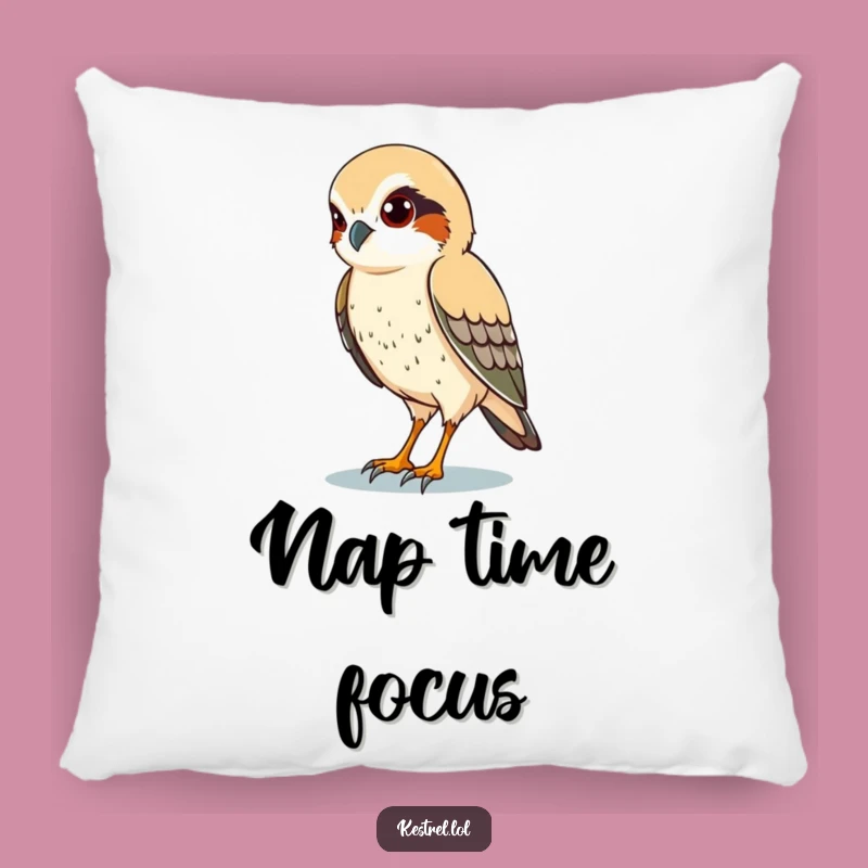 Funny Kestrel Eyes Pillow: Cozy Comfort for the Watchful!