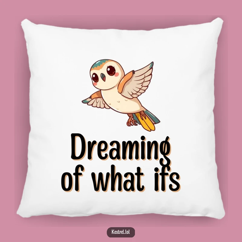 Funny Kestrel Head Tilt Pillow: Cozy & Curious Bird Decor, Great Funny Gift
