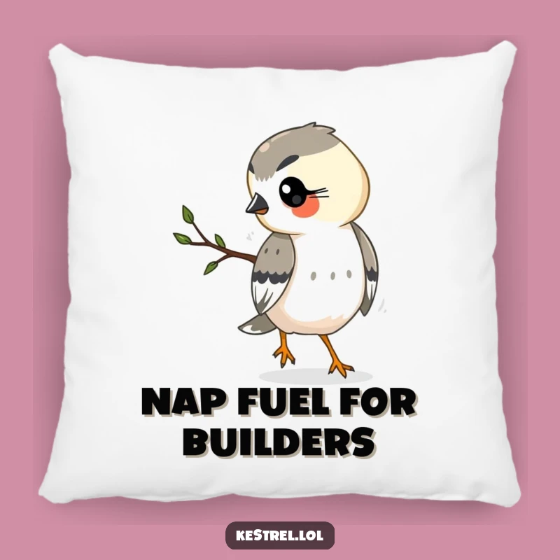 Funny Kestrel Pillow: Busy Bird Comfort - Cozy & Humorous Gift