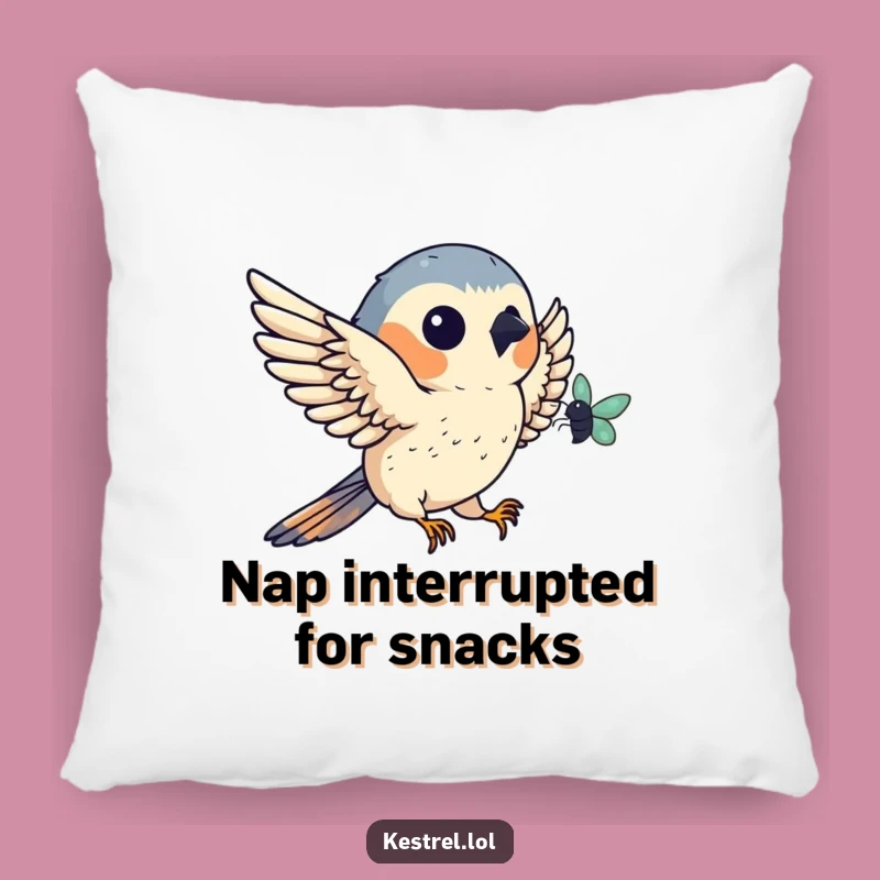 Funny Kestrel Pillow: Cozy Comfort with a Hunter's Precision