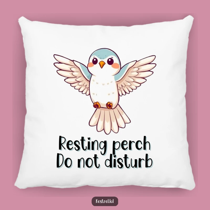 Soft Funny Kestrel Hovering Pillow: Comfy Bird Decor, Delightful Gift