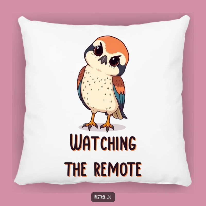 Funny Kestrel Cushion - Comfy Companion for the Curious Mind