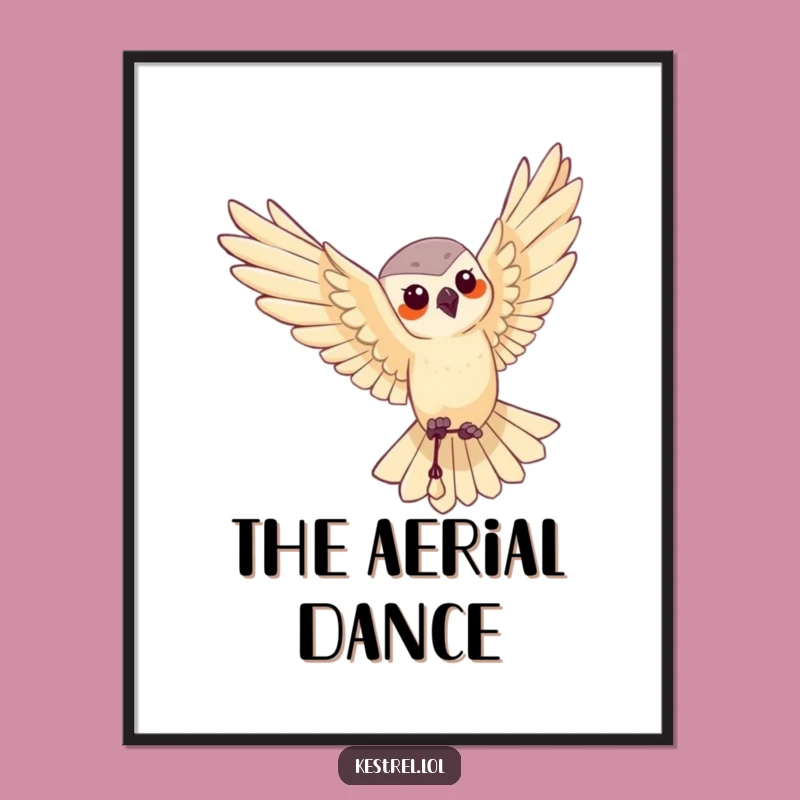 Funny Kestrel Aerial Digital Art: Instant Elegance for Your Walls!