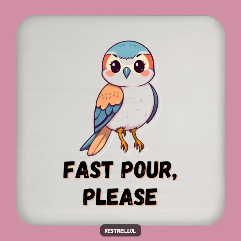 Funny Kestrel Coaster: Swooping Bird Protection, Dynamic Table Gift
