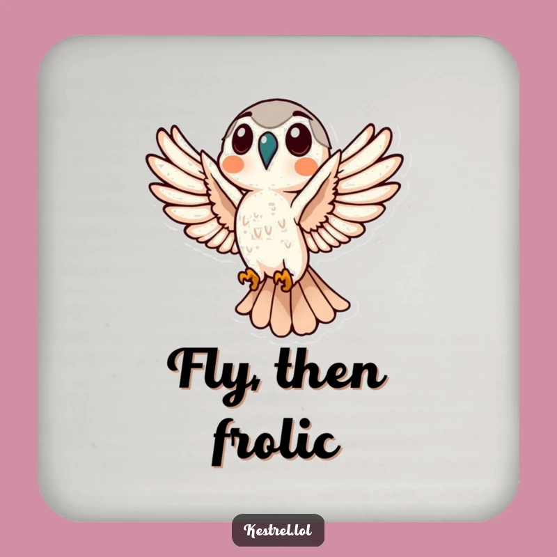Funny Kestrel Flight Coaster: Protect Surfaces with Flair