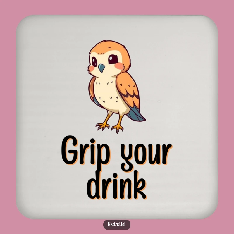 Funny Kestrel Hunter Coaster: Protect Surfaces with Playful Precision!