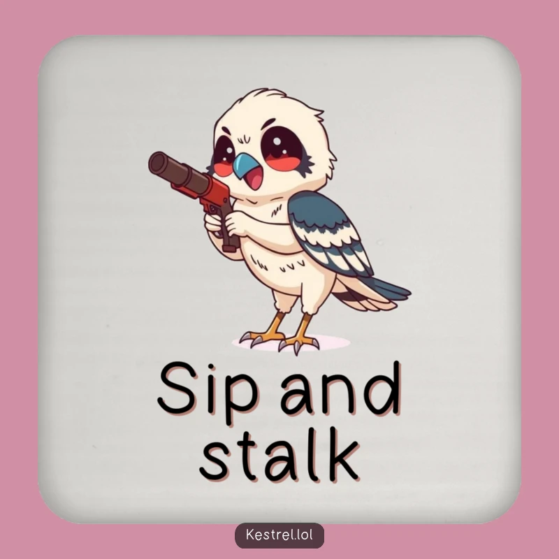 Funny Kestrel Hunting Coasters - Focused Delight for Your Table!