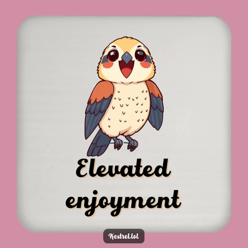 Funny Thrilled Kestrel Coaster - Proudly Protect Your Surfaces!