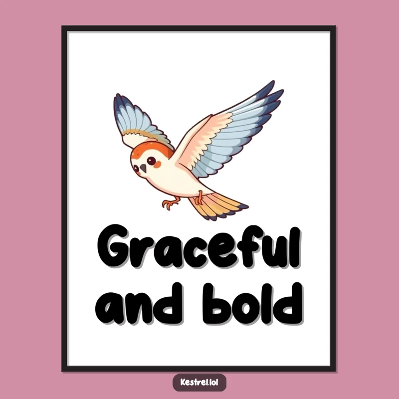 Funny Kestrel Poster - Artful Dive, Playful Vibe