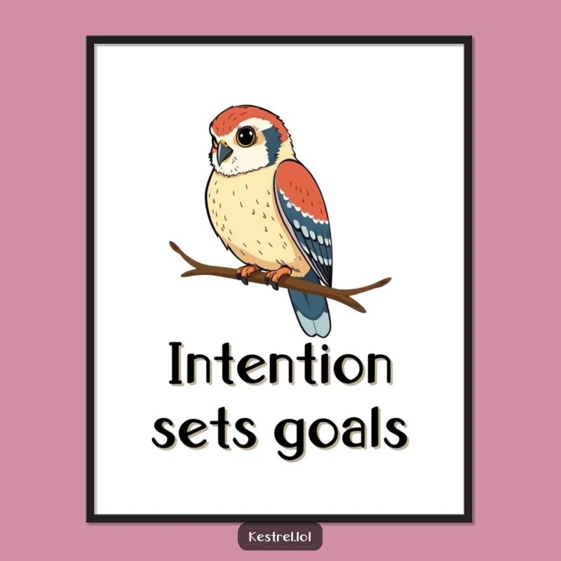 Funny Kestrel Focus Poster: Bring Intense Art to Your Walls!