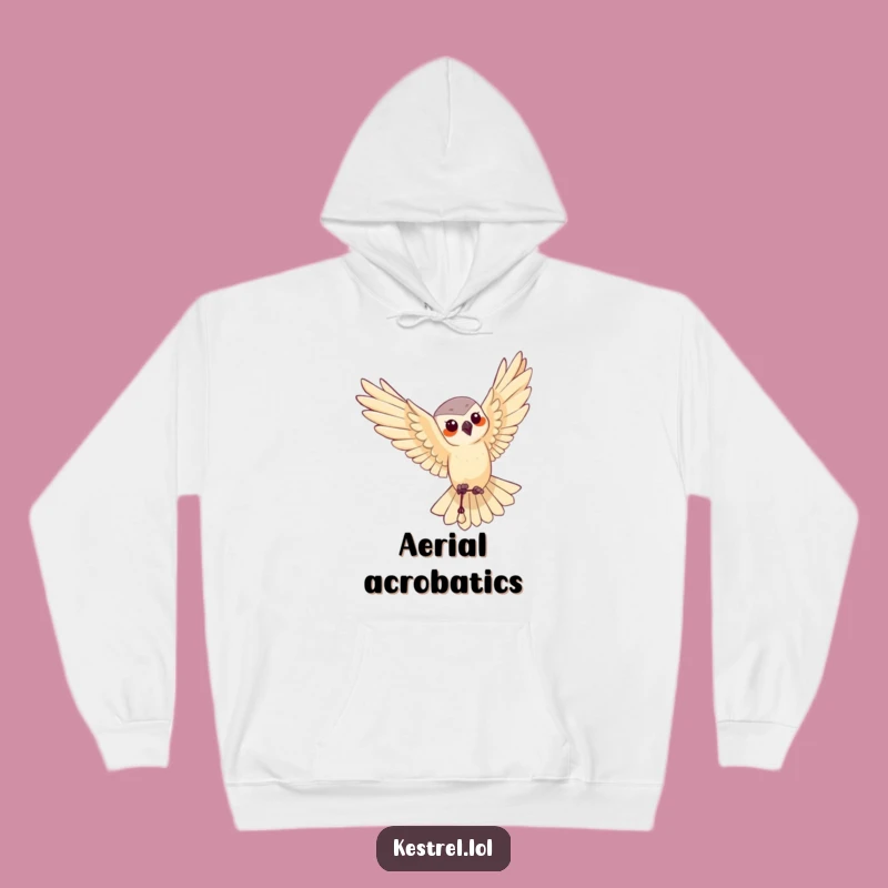 Funny Kestrel Aerial Hoodie: Cozy Comfort for the Graceful!