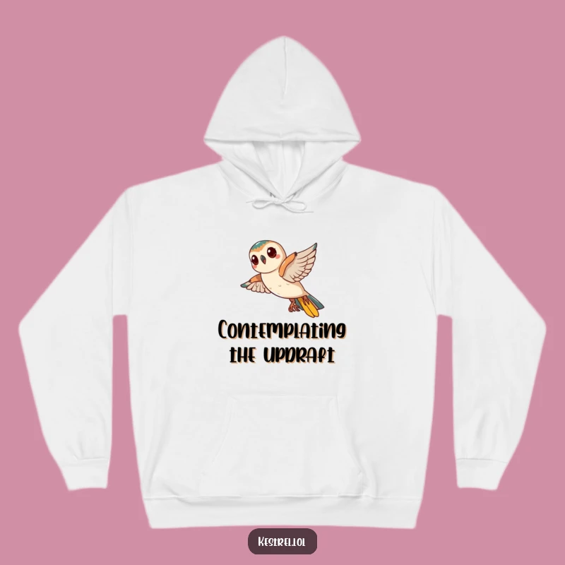 Funny Kestrel Head Tilt Hoodie: Cozy & Curious Bird Wear, Perfect Funny Gift
