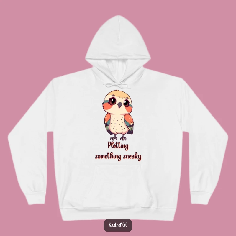Cozy Funny Kestrel Pondering Hoodie - Warm Gift for Thinkers