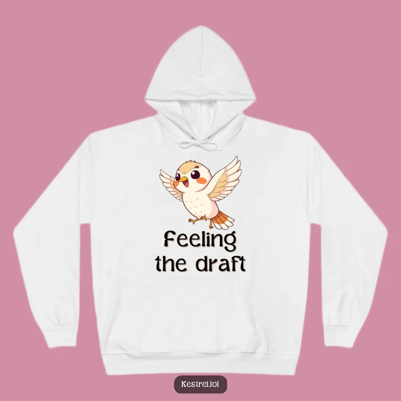 Funny Giggling Kestrel Hoodie: Cozy, Enthusiastic Birdwear for You