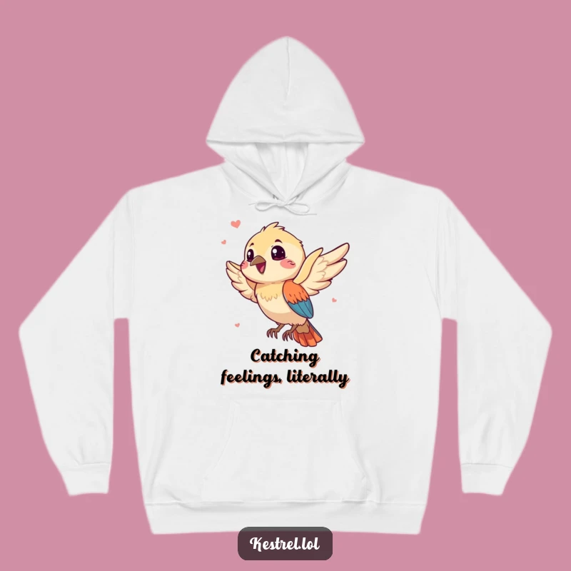 Funny Gleeful Kestrel Hoodie - Cozy Comfort with a Playful Breeze Design