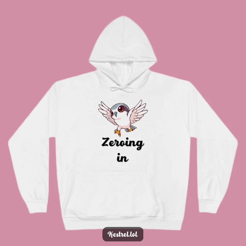 Funny Kestrel Hoodie: Stay Focused with this Determined Character