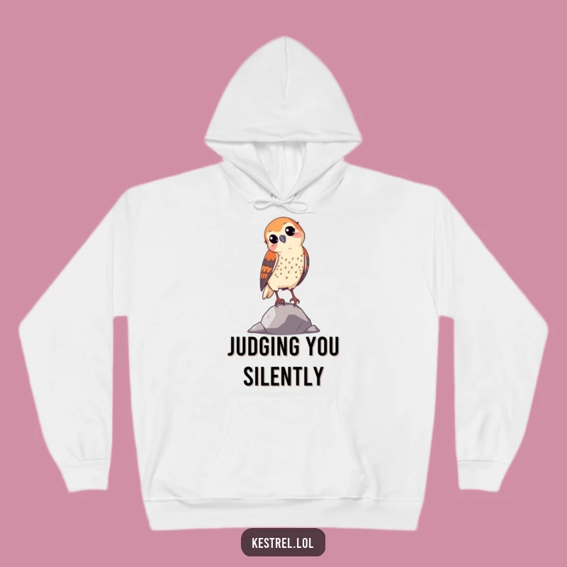 Funny Curious Kestrel Hoodie: Cozy Bird Watching Sweatshirt Gift