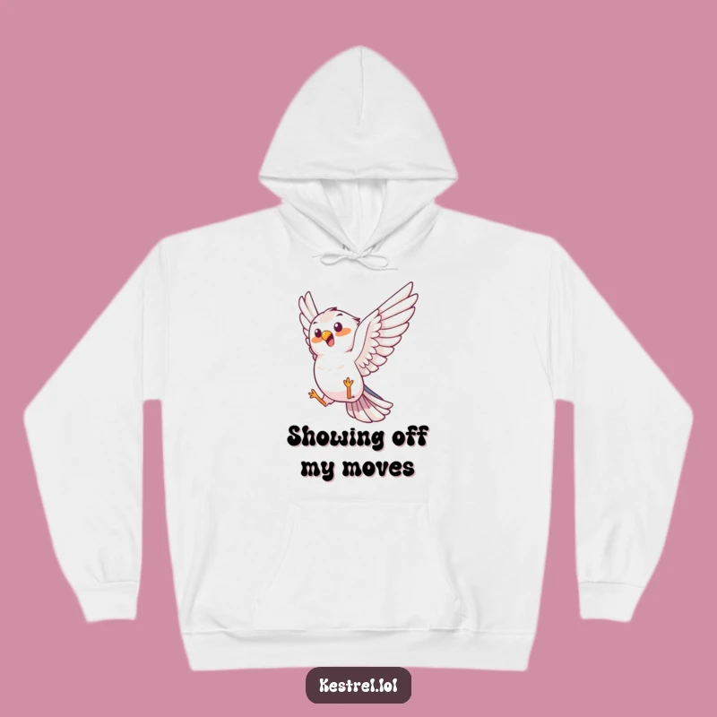 Funny Kestrel Trick Hoodie - Cozy & Joyful Bird Lover Gift