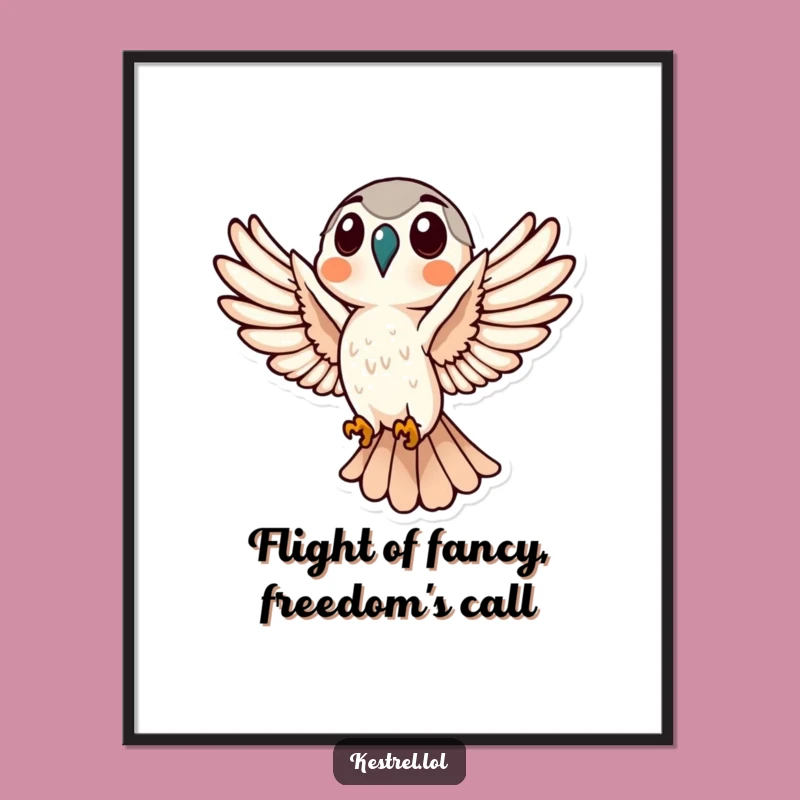 Funny Free Printable Kestrel Wall Art - Soaring Wings Downloadable Decor