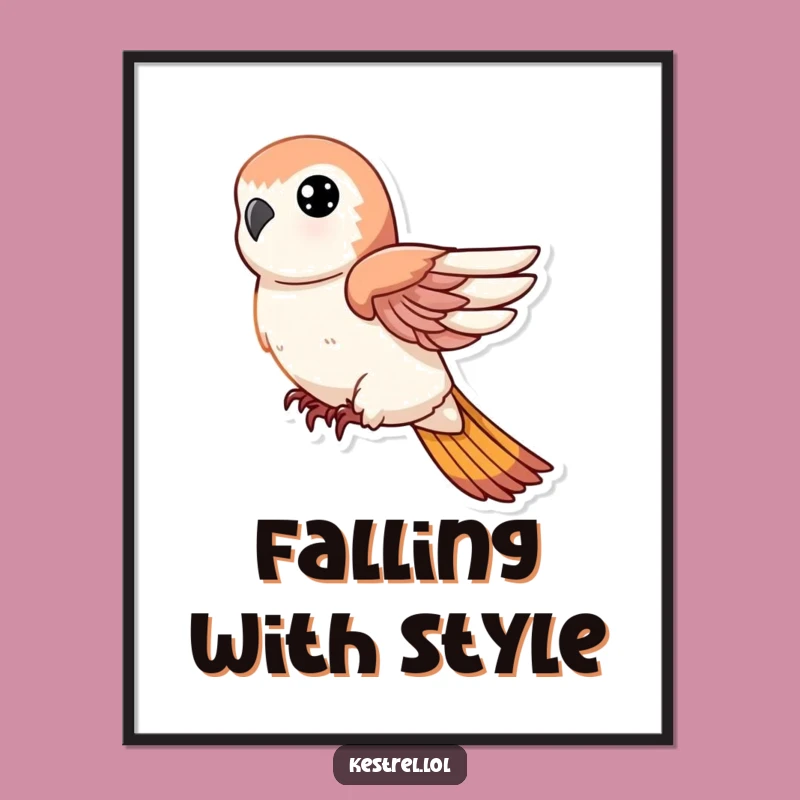 Free Printable Kestrel Dive Wall Art - Swift Humorous Downloadable Decor