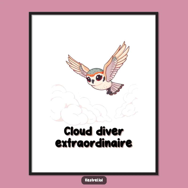 Funny Free Printable Tiny Kestrel Wall Art: Humorous Downloadable Decor