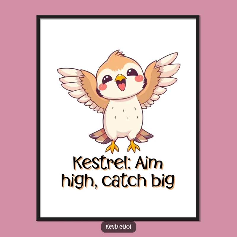 Funny Free Printable Kestrel Wall Art: Joyful Celebration, Catching Scene DIY Decor
