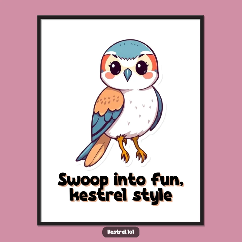 Free Printable Kestrel Wall Art: Swooping Dive, Funny Downloadable Decor for Dynamic Spaces