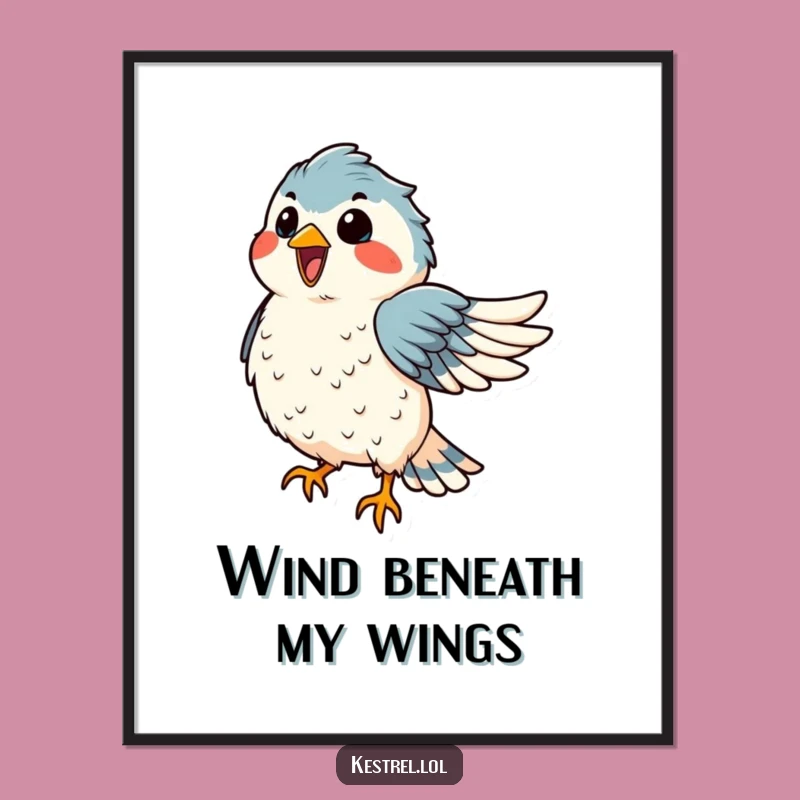 Funny Printable Wall Art: Dancing Kestrel - Free Downloadable Whimsical Decor!