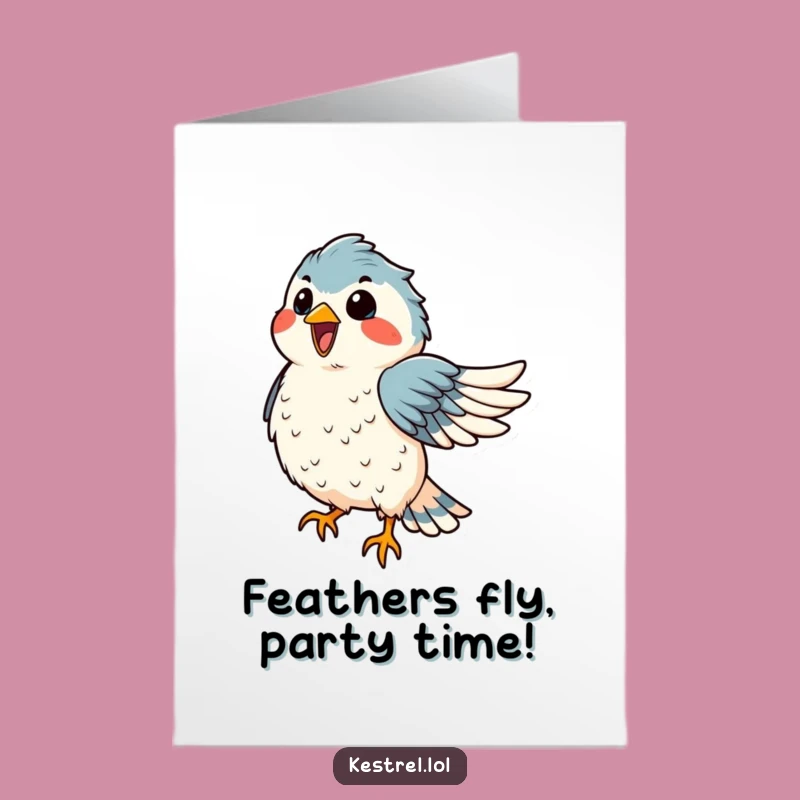 Free Printable Birthday Card: Dancing Kestrel - Hilarious Birthday Fun!