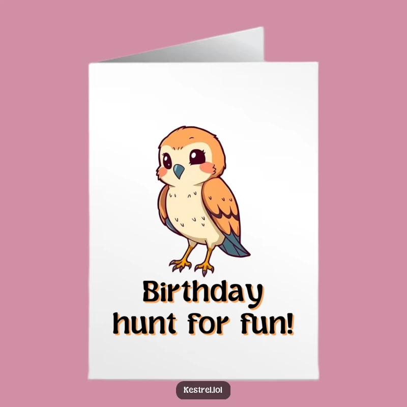 Free Printable Birthday Card: Kestrel Hunt - Hilarious Greeting for a Special Day!